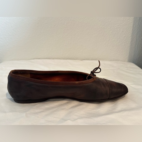 Vintage Chanel Brown Ballet Flats - sz 37 - Picture 7 of 11